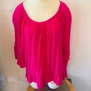 John Paul Richard Women's off-the-shoulder Top/blouse/shirt Bright Pink S Large